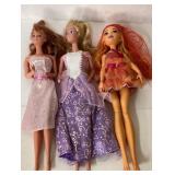 Three 12-Inch Fashion Dolls with Dresses