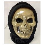 Skull Mask With Black Fabric Hood