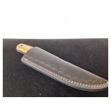 Damascus Steel Knife with Multicolored Wooden Hand
