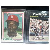 Lou Brock and Bob Gibson Baseball Cards in Protect