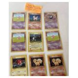 9 Pokemon Trading Cards, Including Ponyta and Volt