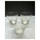 Three Wide Mouth MCM Bourbon Glasses