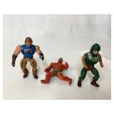 Three Action Figures Approximately 6 Inches Tall