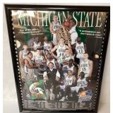 Tom Izzo Autographed Michigan State Poster, 19 x 2