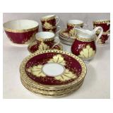 20-Piece Hand-Painted Dessert Set from Japan