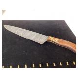 Damascus Steel Knife with Wooden Handle, Approxima