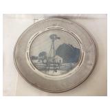 Ceramic Plate with Farm Scene, Approximately 17 In