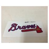 Atlanta Braves Logo Card Signed by Cleophus Brown