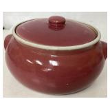 Uhl Pottery Huntington Indiana Bowl With Lid, Appr