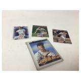 Four Chipper Jones Baseball Cards with Protective