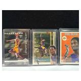 3 Kobe Bryant Basketball Cards with Protective Sle