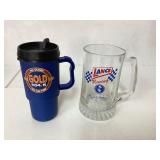 Two Mugs: Petty Glass Mug and 104.5 Gold Travel Mu