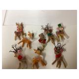 Vintage Christmas Reindeer Ornaments with Various