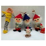 Japanese Christmas Elf Figurines with Santa and Ow