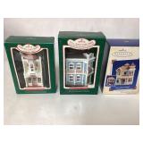 Hallmark Keepsake Set of 3 Christmas Village Ornam