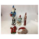 Vintage Christmas Decorations Featuring Santa Figu