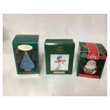 3 Hallmark Keepsake Ornaments: Santa, Snowman, and