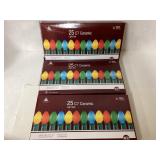 3 Boxes of 25 C7 Ceramic Light Sets