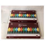 Two 25-Count C7 Ceramic String Light Sets in Multi