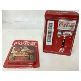 Coca-Cola Vending Machine Style 7-Inch Bank with T