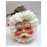 Santa Claus Yarn Face Wall Hanging with Plastic Fe