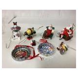 Coca-Cola Santa and Holiday Ornaments Set