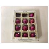 Vintage Glass Ornaments in Original Box, 10 Pieces