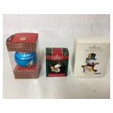 3 Christmas Ornaments: Hallmark and American Greet