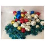 Christmas Ornaments with Tinsel