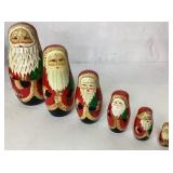Santa Claus-Themed Matryoshka Nesting Dolls, Appro