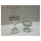 Huge lot of 35 Christmas Glasses With Holiday Desi