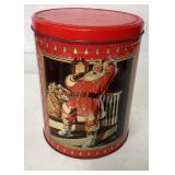 Coca-Cola-Themed Puzzle in Decorative Santa Tin