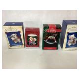 4 Hallmark Keepsake Christmas Ornaments in Origina