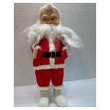 Vintage Santa Claus Figurine in Red Suit with Whit