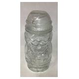 Clear Glass Gnome santa-Shaped Jar with Lid, 8 Inc