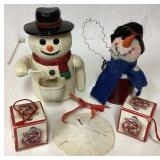 Untested Snow Man for Bubbles with Accessories