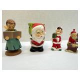 Ceramic Christmas Figurines Featuring Santa and An