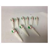 9 Snowman-Shaped Ceramic Ornaments With Holiday Co