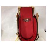 Flexible Flyer Wooden Pull Sled with Red Liner, Ap