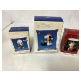 3 Hallmark Keepsake Peanuts Holiday Ornaments