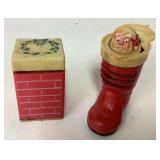 Vintage Christmas Decorations: Santa in Chimney an