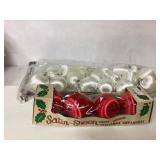Vintage Satin Sheen Christmas Ornaments in Red and
