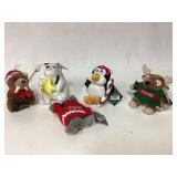 5 Coca-Cola Plush Christmas Ornaments Featuring An