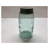 Masonï¿½s Patent Nov 30th 1858 Light Green Glass Jar