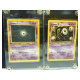 First Edition Pokemon Cards ï¿½ Unown Q and Unown O