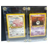 First Edition Pokemon Cards Chansey and Unown ? in