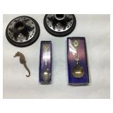 Lot With Collectible Spoons, Seahorse, and Decorat