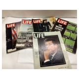 Vintage Life Magazines with JFK and Warren Report