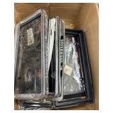 Large Box of Vintage Metal and Plastic License Pla