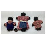 Three Cloth Dolls in Traditional Clothing